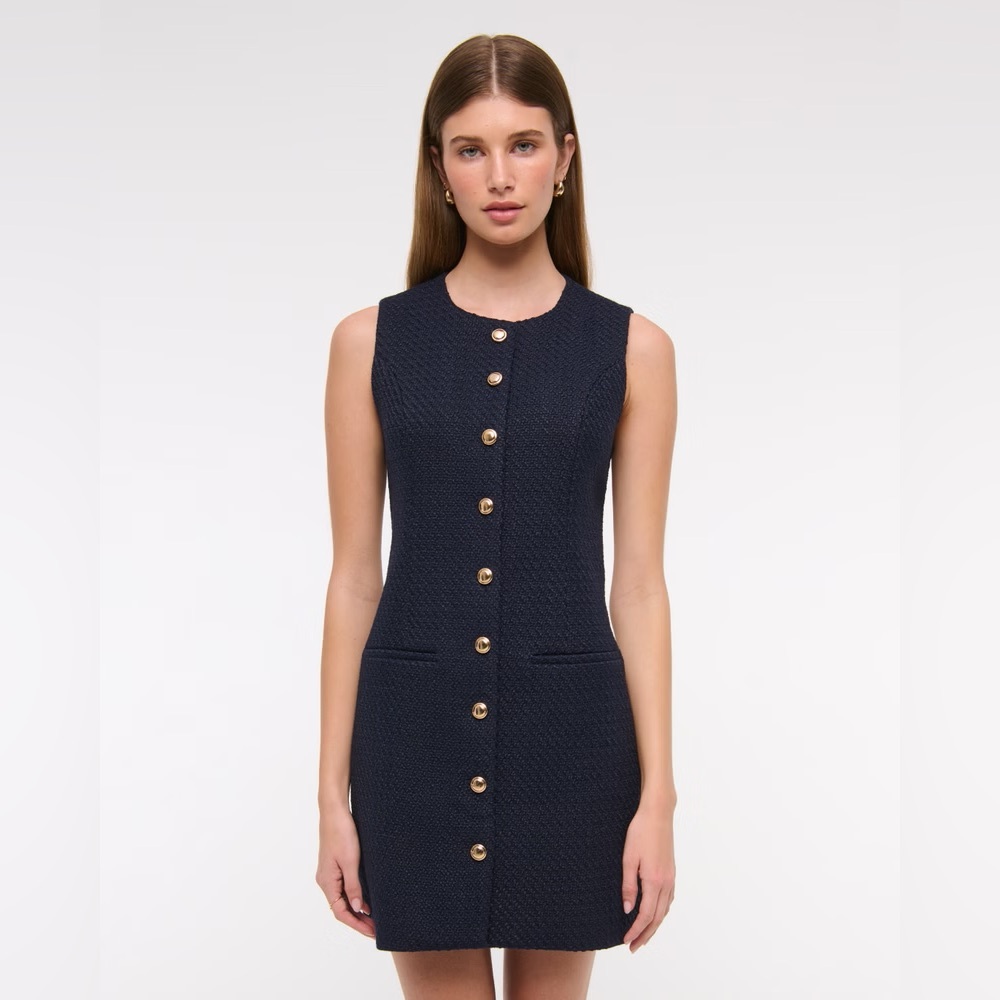 Abercrombie & Fitch Tweed Navy Mini Dress